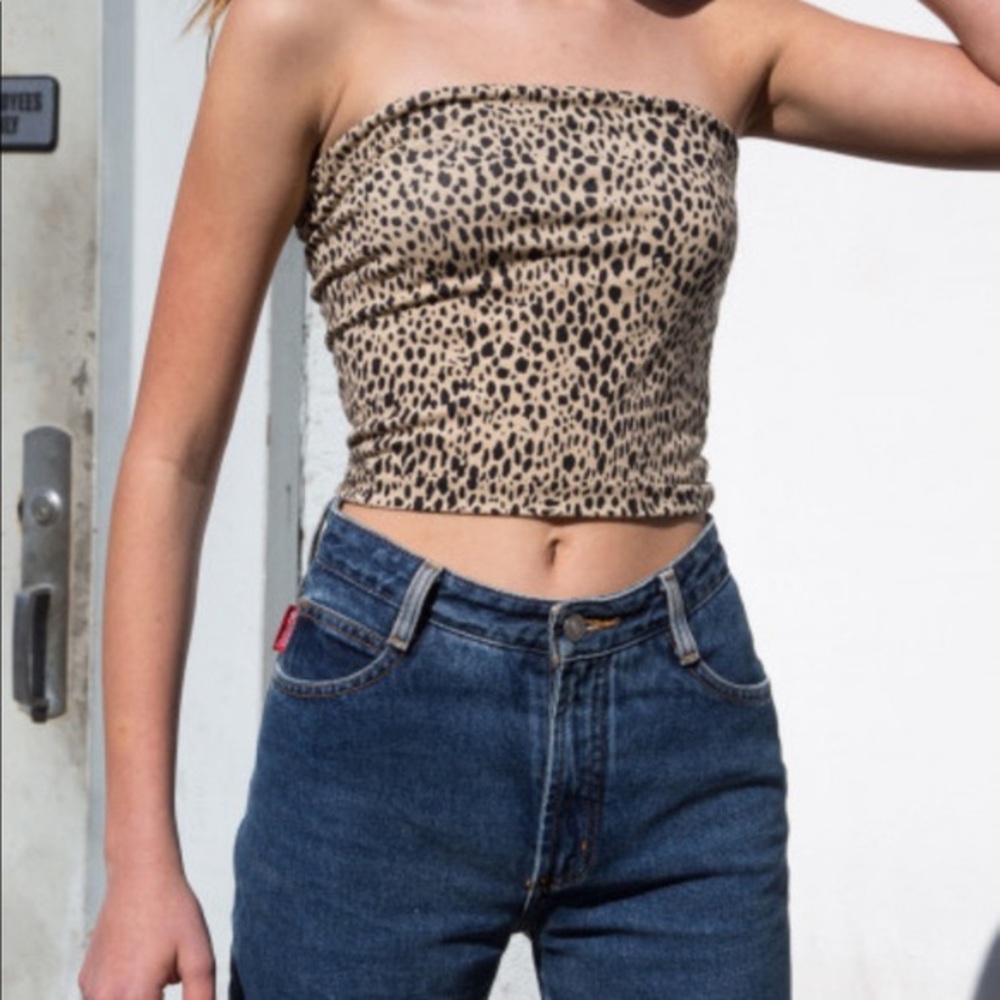 Brandy Melville Jenny Tube Top (cheetah)